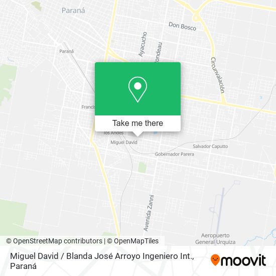 Miguel David / Blanda José Arroyo Ingeniero Int. map