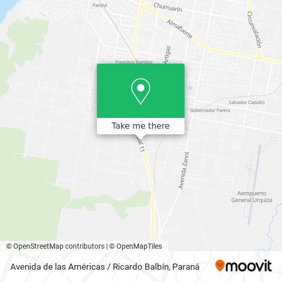 Avenida de las Américas / Ricardo Balbín map