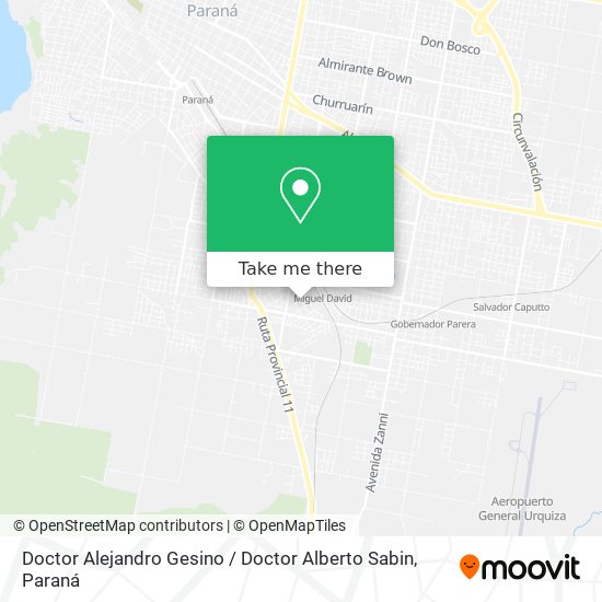 Doctor Alejandro Gesino / Doctor Alberto Sabin map