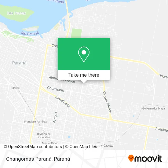 Mapa de Changomás Paraná