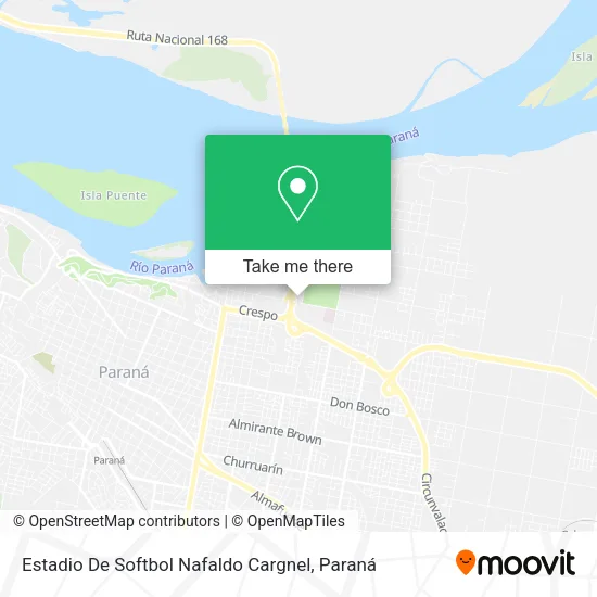 Mapa de Estadio De Softbol Nafaldo Cargnel