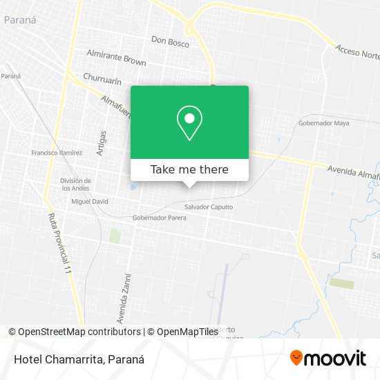 Mapa de Hotel Chamarrita