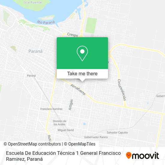 Mapa de Escuela De Educación Técnica 1 General Francisco Ramirez
