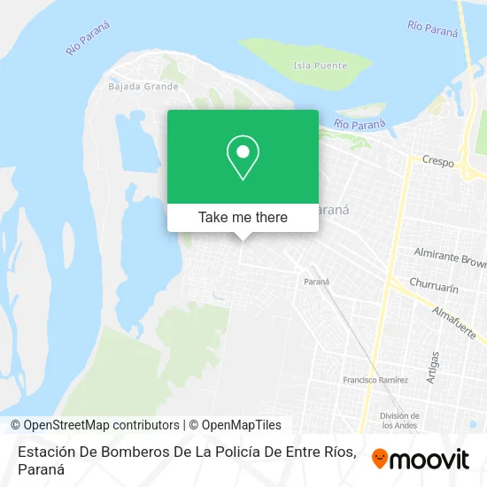 Mapa de Estación De Bomberos De La Policía De Entre Ríos