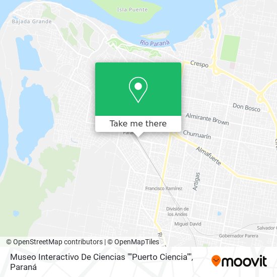 Mapa de Museo Interactivo De Ciencias ""Puerto Ciencia""