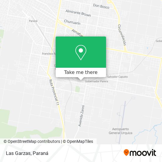 Las Garzas map