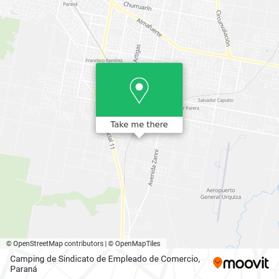 Camping de Sindicato de Empleado de Comercio map