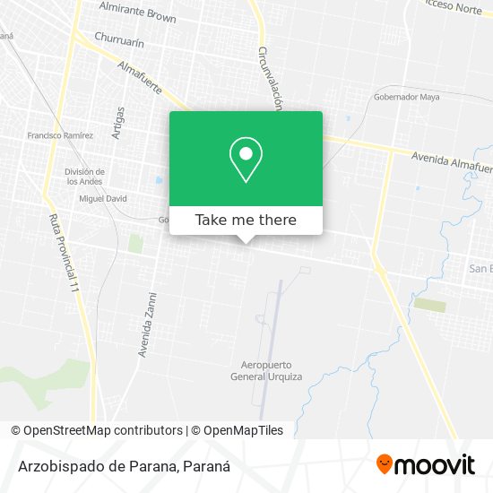 Arzobispado de Parana map