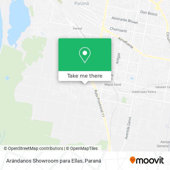 Mapa de Arándanos Showroom para Ellas