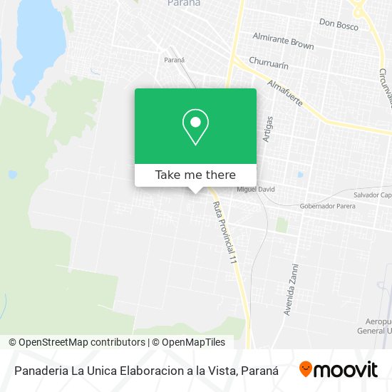 Panaderia La Unica Elaboracion a la Vista map
