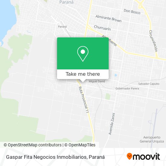 Mapa de Gaspar Fita Negocios Inmobiliarios