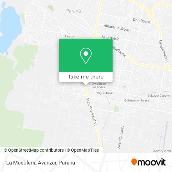 La Mueblería Avanzar map