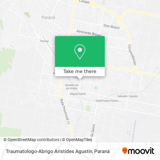 Traumatologo-Abrigo Aristides Agustín map