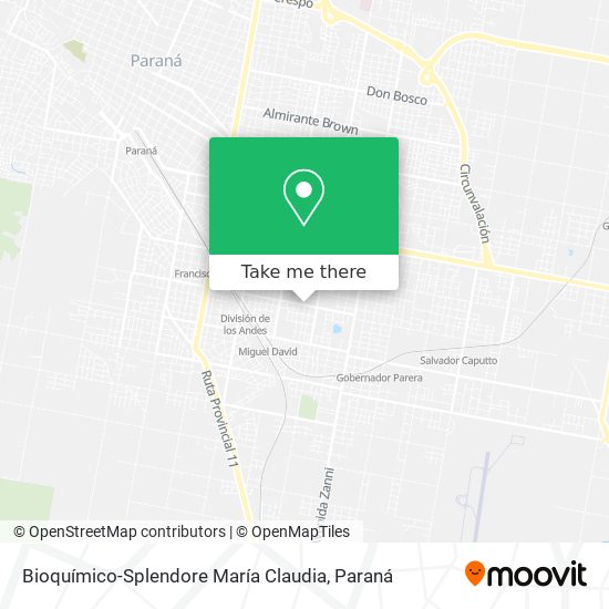 Bioquímico-Splendore María Claudia map