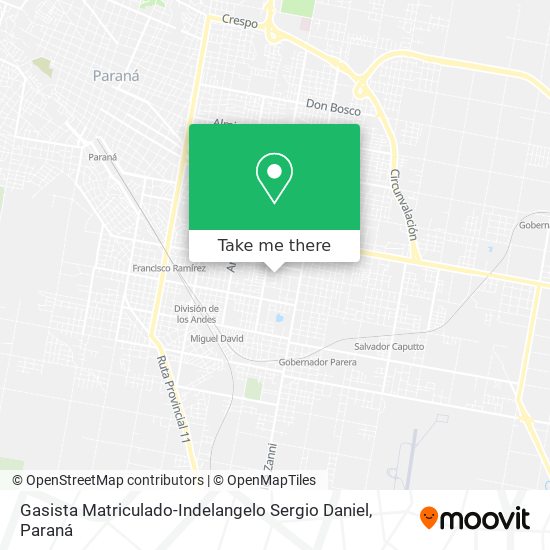 Gasista Matriculado-Indelangelo Sergio Daniel map