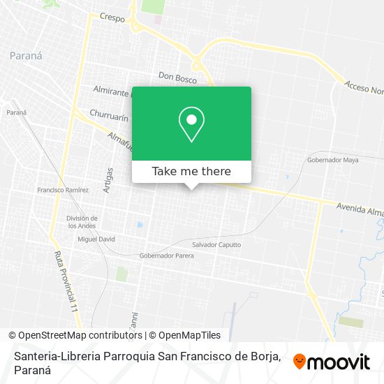 Mapa de Santeria-Libreria Parroquia San Francisco de Borja