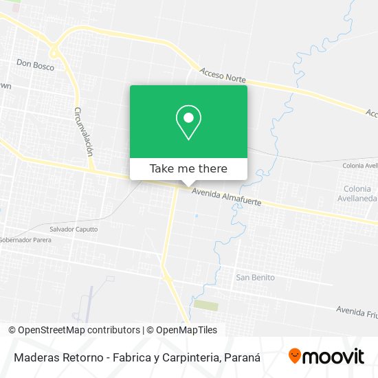 Maderas Retorno - Fabrica y Carpinteria map