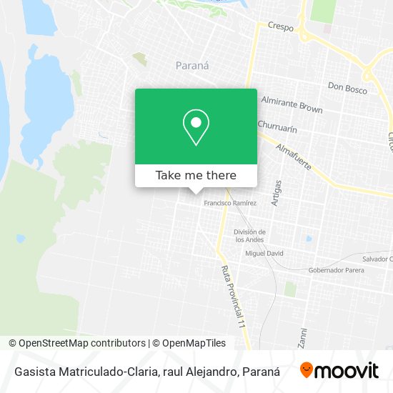 Gasista Matriculado-Claria, raul Alejandro map