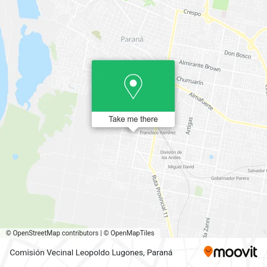 Comisión Vecinal Leopoldo Lugones map