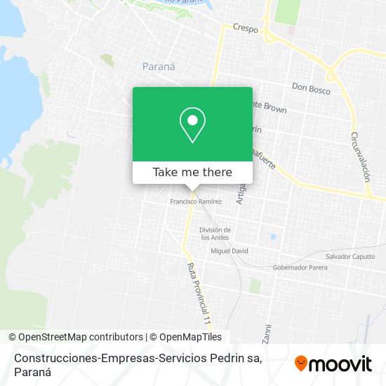 Construcciones-Empresas-Servicios Pedrin sa map