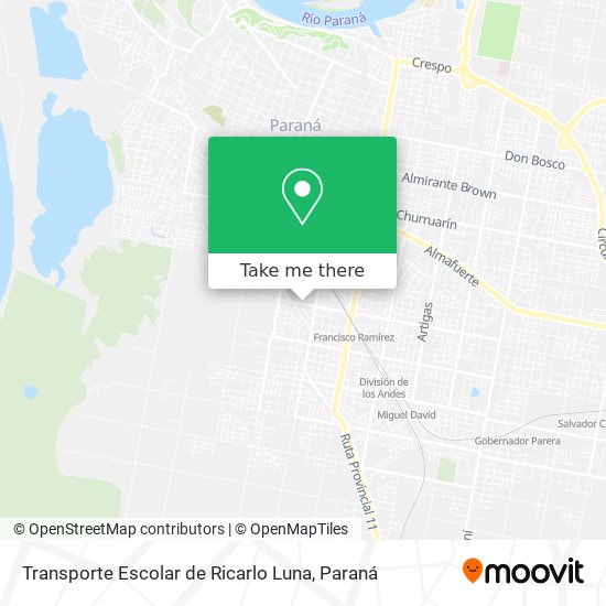 Transporte Escolar de Ricarlo Luna map