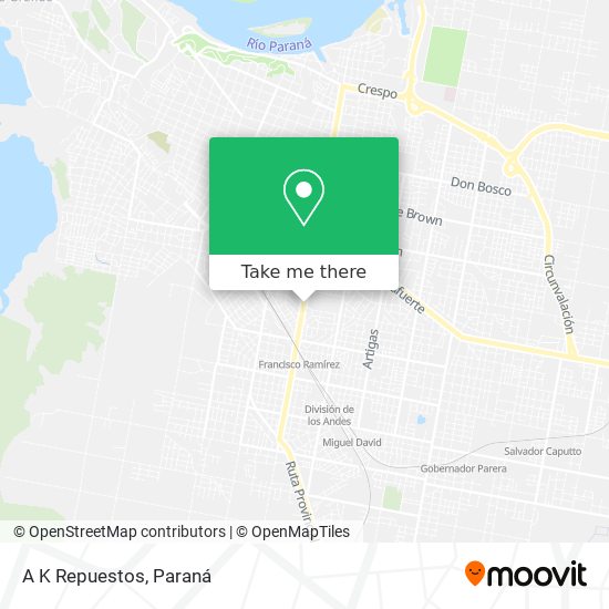 Mapa de A K Repuestos