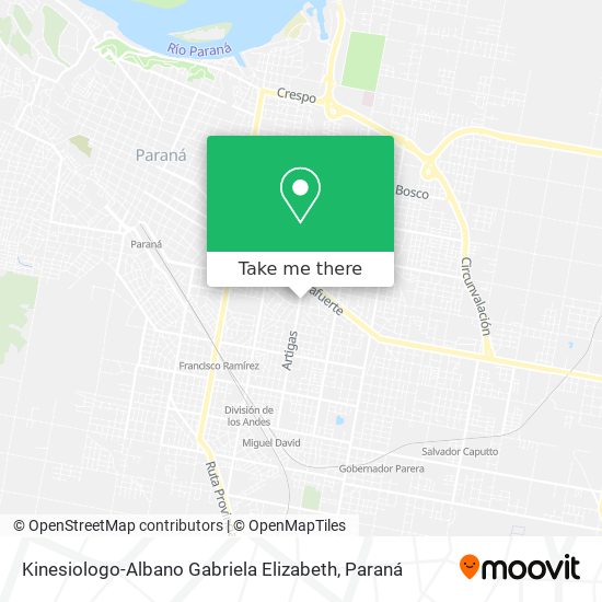 Mapa de Kinesiologo-Albano Gabriela Elizabeth