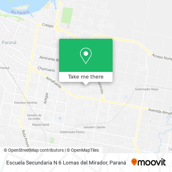 Mapa de Escuela Secundaria N 6 Lomas del Mirador