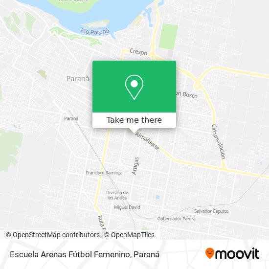 Escuela Arenas Fútbol Femenino map