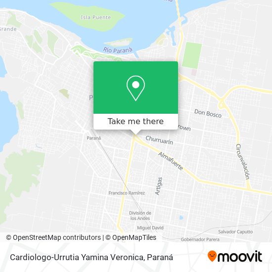 Mapa de Cardiologo-Urrutia Yamina Veronica