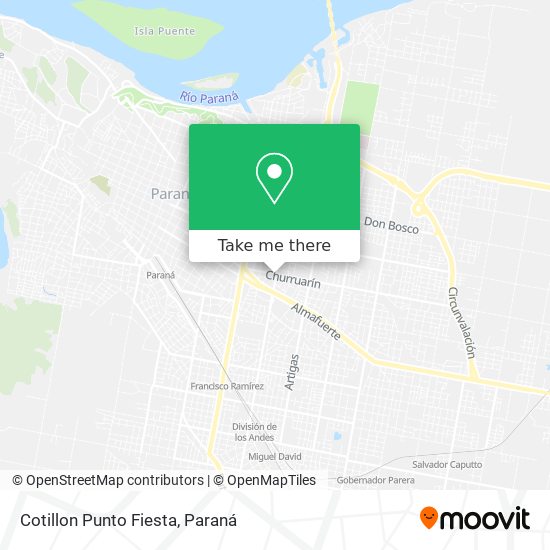 Cotillon Punto Fiesta map