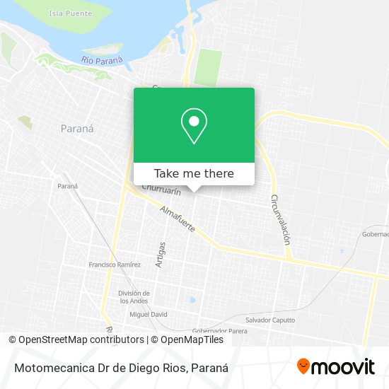Mapa de Motomecanica Dr de Diego Rios