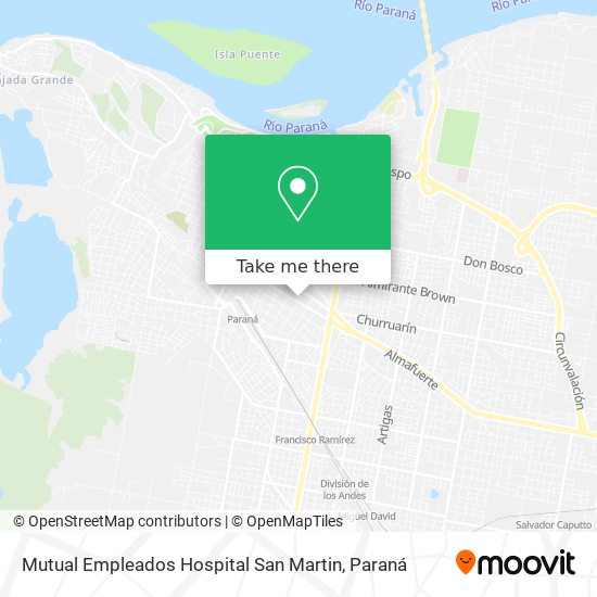 Mutual Empleados Hospital San Martin map
