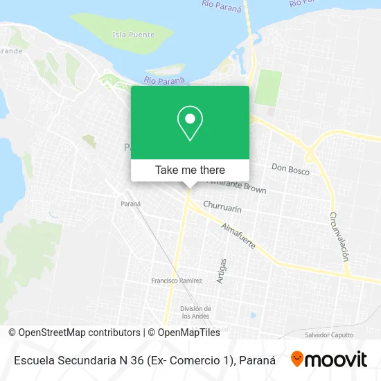 Mapa de Escuela Secundaria N 36 (Ex- Comercio 1)
