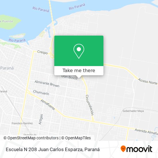 Mapa de Escuela N 208 Juan Carlos Esparza