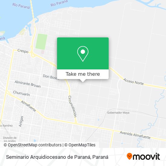 Seminario Arquidiocesano de Paraná map