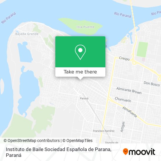 Mapa de Instituto de Baile Sociedad Española de Parana