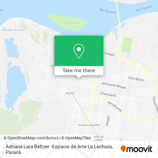 Mapa de Adriana Lara Beltzer -Espacio de Arte La Lechuza