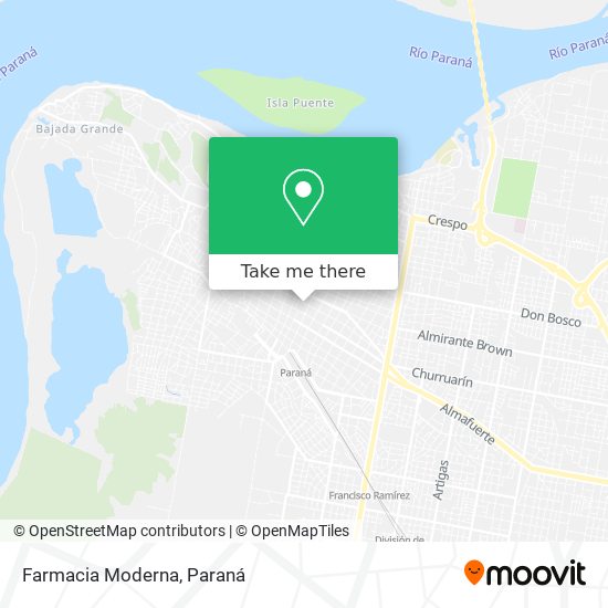 Mapa de Farmacia Moderna