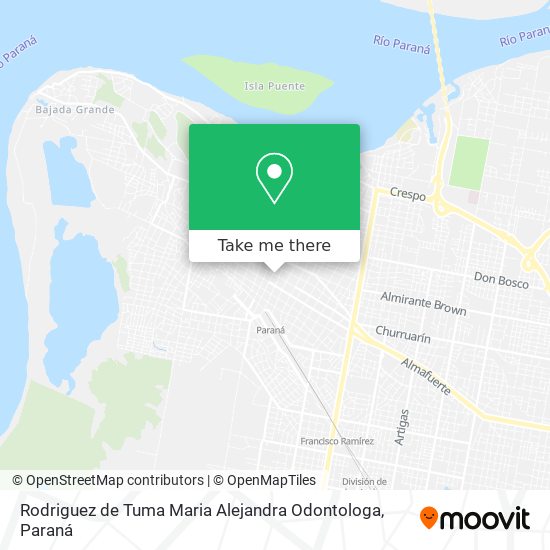 Rodriguez de Tuma Maria Alejandra Odontologa map