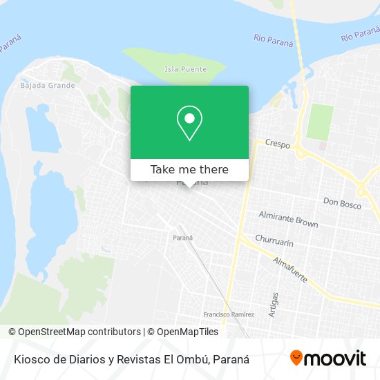 Kiosco de Diarios y Revistas El Ombú map