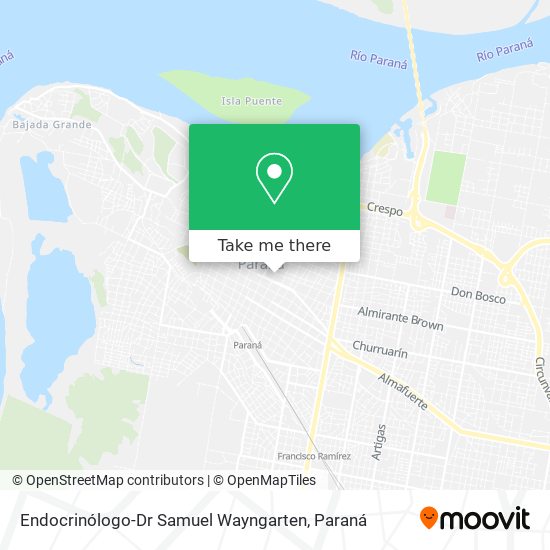 Mapa de Endocrinólogo-Dr Samuel Wayngarten