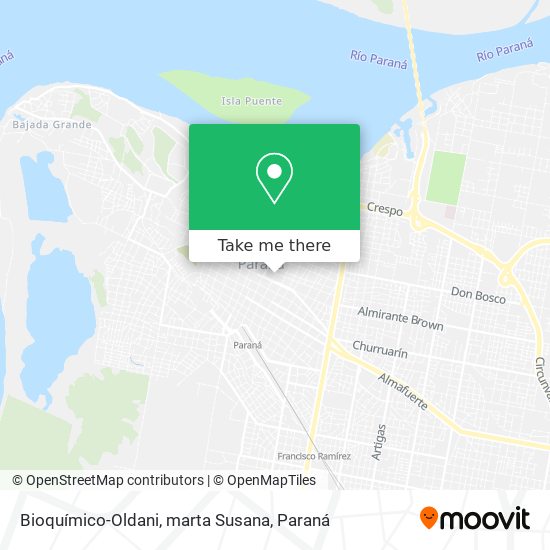 Bioquímico-Oldani, marta Susana map