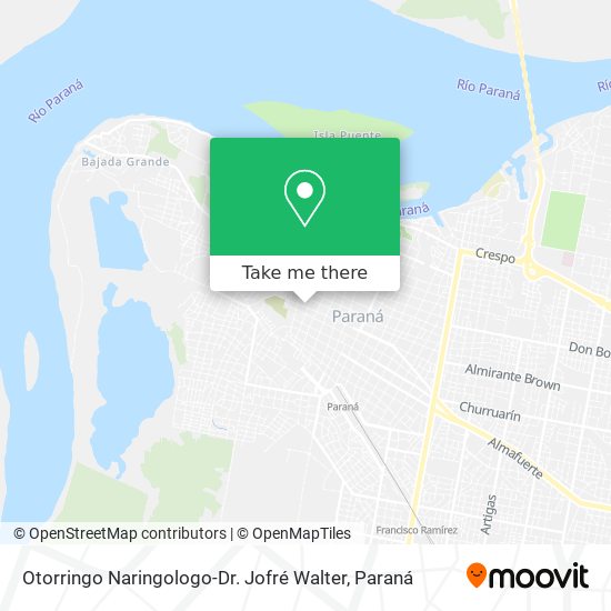 Otorringo Naringologo-Dr. Jofré Walter map