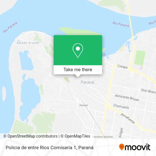 Mapa de Policia de entre Rios Comisaría 1