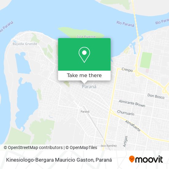 Mapa de Kinesiologo-Bergara Mauricio Gaston