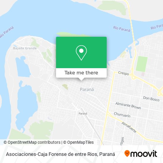 Asociaciones-Caja Forense de entre Rios map