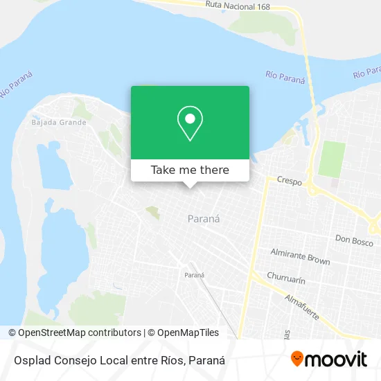 Osplad Consejo Local entre Ríos map