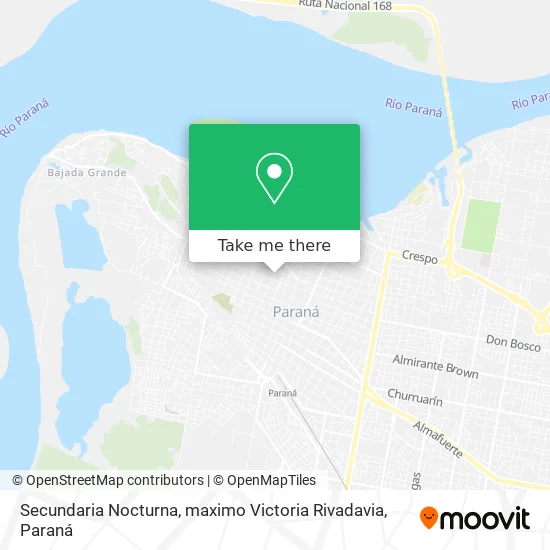 Secundaria Nocturna, maximo Victoria Rivadavia map