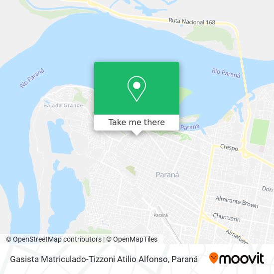 Gasista Matriculado-Tizzoni Atilio Alfonso map